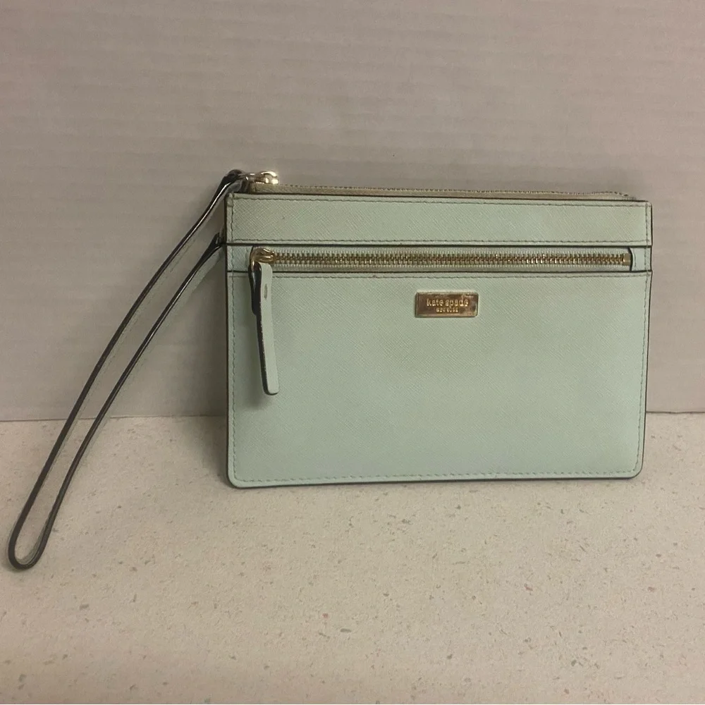 kate spade Mint Leather Staci Wristlet